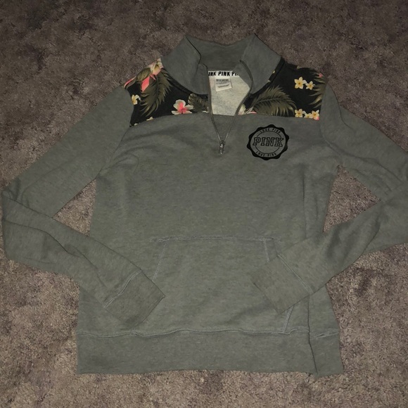 PINK Victoria's Secret Tops - PINK Quarter Zip Hoodie